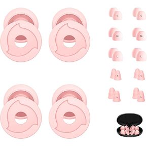 2 أزواج من مقابس الأذن لتقليل ضوضاء النوم ، سدادات أذن من 30-35DB NRR لإلغاء الضوضاء لحساسية الضوضاء ، الطائرات ، الدراسة ، سفر ، سدادات أذن من السيليكون القابلة لإعادة الاستخدام مع 10 أطراف الأذن في S/M/L in Kuwait