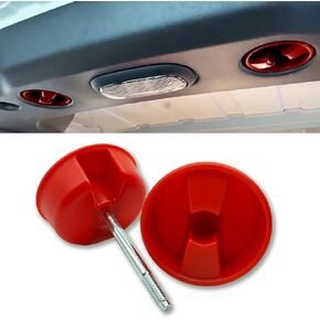 2 PCS Automotive Panel Mounting Screws, Top Hard Panel Fixing Fastening Install Knob Screws, Car Modification Replacement Accessories, Compatible with 2007-2019 Jeep Wrangler JK (Red)