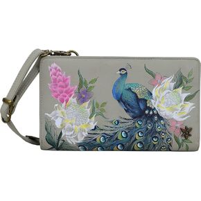 Anuschka Women's Original Hand-Painted Leather RFID Blocking Organizer Wallet