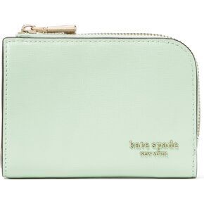kate spade new york Devin Saffiano Leather Small Compact Wallet, Pistachio Ice