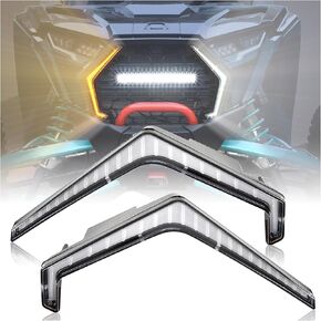 مصابيح Fang Accent for 2025 Polaris RZR PRO XP/R/S ، LED IP67 Turn Lights Lights Mreth Lamps Street Legal Kit (2pcs ، استبدل #2417278 ، #2417279)