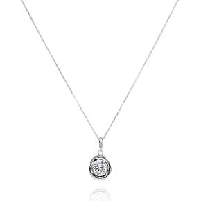 Jean Rachel Jewelry 925 Sterling Silver Necklace for Women - Wire Wrap with Get Met Cubic Zirconia Vintage Design - Hypoallergenic ، Lead & Nickel Free - Artisan Handcrained Dettion Necklace in Saudi Arabia