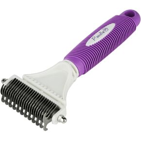 Poodle Pet Dematting Comb for Dogs – Handheld Undercoat Dematter Rake Grooming Tool for Long or Short Hair