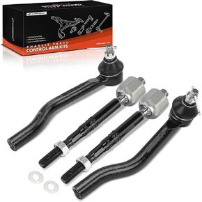 A-Premium Set of 4, Front Inner Outer Tie Rod End Kit, Compatible with Honda Accord 2018 2019 2020 2021