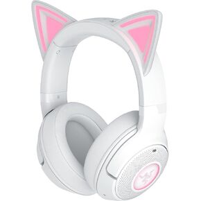 Razer Kraken Kitty V2 BT Wireless RGB Headset: Chroma RGB Kitty Ears & Earcups - Bluetooth 5.2-40 mm Drivers - Noise-Cancelling Mics - Lightweight - 40 Hr Battery w/Type C Charging - Quartz Pink in Kuwait