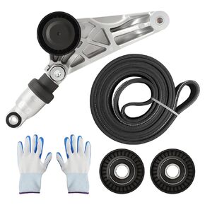 4627038AA-KIT Belt Tensioner & Idler Pulleys Drive Belt Kit for Wrangler JK 3.6L 2012-2018 4627038AA
