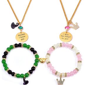 Friendship Bracelets Elphaba Galinda Accessories - Gold Crown Witch Merch Bff Matching Bracelet - Jewelry Gifts for Best friends Couples Fans Party Dress