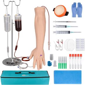 مجموعة أدوات التدريب على الوريد من MedEduQuest لطلاب التمريض، مجموعة تمارين الفصد خالية من اللاتكس مع حقيبة محمولة (للاستخدام التعليمي فقط) in Kuwait