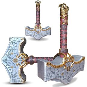 2.0 Version Viking God of Thunder Mjolnir Real Hammer Metal Thors Cosplay Full Size Weapon Props