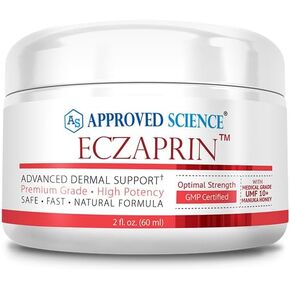 Approved Science Eczaprin Balm - 30% Manuka Honey (UMF 10+), 5% Colloidal Oatmeal - Gentle Formula for Dry, Itchy Skin - for All Skin Types - Paraben-Free, Non-GMO, Soy-Free, Wheat-Free - 2 fl. Oz.