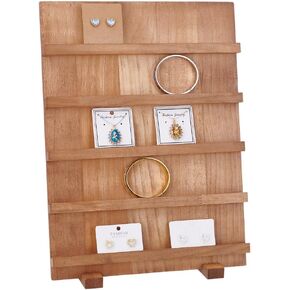 NBEADS 3 TIER SENRING CARD SANDS ، و WOODEN JELLEDRY DISPLAY DISPLAY RACK رفوف قابلة للرفع حامل حرك الرف للعرض