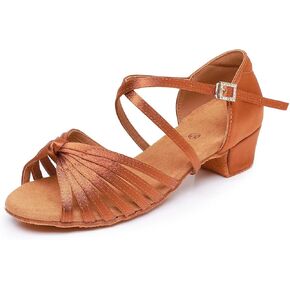 Rosefinch Girls Latin Dancing Shoes Low Heel Kids Salsa Ballroom Dance Shoes for Girls