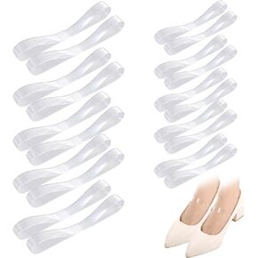 10 Pairs Heel Straps for High Heels, Elastic Clear Strap Heels, Silicone Invisible Shoe Straps for Women's High Heels Avoid Loose