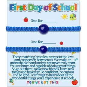 Mom Daughter Son Bracelets Gifts 2 Daughters 3 Sons Family Mommy and Me Bracelet 1st Day of Separation Anxiety Gift Sister Brother Jewelry Ideas Unique Two Sisters Three Brothers Customize to whom