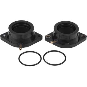 2PCS Carb Intake Manifold Boot, Carburetor Interface Air Joint Boot Connector Adapter for V-Star 1100 BT1100 Bulldog