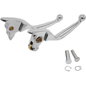S SYUU Chrome Brake Clutch Hand Lever Sets Pairs Aftermarket Part Compatible with Harley Davidson Touring Electra Glide Ultra Classic Low FLHTCUL Road Glide FLTRX 2014-2016