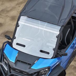 AUPOWER Vented Windshield for Can Am Commander Accessories 2021-2024,Full Front Windshield with Vents for Can Am Commander & MAX 2021 2022 2023 2024 Hard Coat Heavy Duty