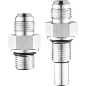 Evil Energy 6an الذكور يضيء إلى 1/4 "NPSM Fitting ، 4L80E خط برودة النقل وتجهيزات ، الألومنيوم ، يناسب 4L80E LS1 LM7 LR4 LQ4 LS6 L59 LQ9 LM4 L33 LS2 LH6 L92 LS3 551124 ، Silver ، 2PCS