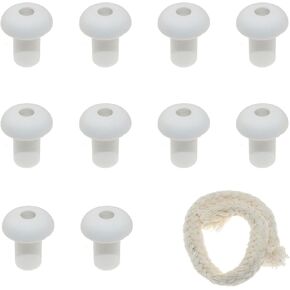 Oil Lamp Wick + 6mm Cotton Wick 15cm*1 Ceramic Holder for Alcohol Lamp/Oil Lamp Alcohol Lamp Wick with Hole