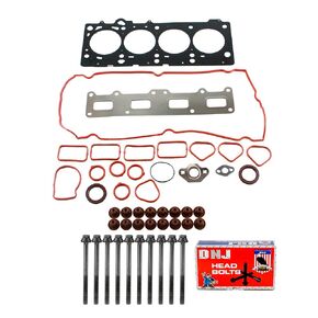 DNJ HGB113 حشية رأس الأسطوانة مجموعة مع طقم الترباس الرأس لعام 2002-2010 Chrysler Jeep Liberty Pt Cruger Wrangler 2.4L L4 16V DOHC 148CID