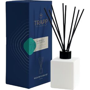 Trapp - No. 76 Watermint Eucalyptus -Reed Diffuser Kit - Includes Set of Reeds, Scented Diffuser Oil (4 oz.), Vase - Lasting Scent Notes of European Watermint, Fresh Eucalyptus, and Indian Sandalwood