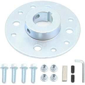 3/4 Inch Bore and 3/16 Inch Keyway Go Kart Sprocket Brake Hub Kit, Steel Sprocket Hub with Hardware Kit for Mini Bike Dune Buggies Drift Trike Heavy Duty Go Kart Cart