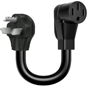 Adapter Cord NEMA 10-30P to 14-50R with ETL Listed for use with Variable Amperage Portable EV Chargers (not for RVs),50 Amp to 15 Amp Level 2 Charging 125V/250V