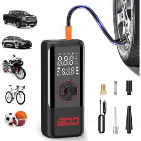 ضاغط الهواء المحمول في إطارات BDO ، مسند سيارات 120psi 12V و Cordlesstire ، 4x أسرع ، شاشة LCD ، إغلاق تلقائي لإطارات السيارات ، مضخة الإطارات للسيارة ، دراجة نارية ، دراجة إلكترونية ، الكرة ، الكرة