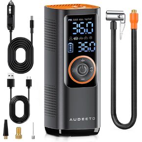 Tire Inflator Portable Air Compressor-150PSI Air Pump 5X Faster Inflation with 7800mAh Battery, Cordless Air Pump for Car Tires with LCD Dual Screen for Car, Motorcycle, Bicycle and Ball