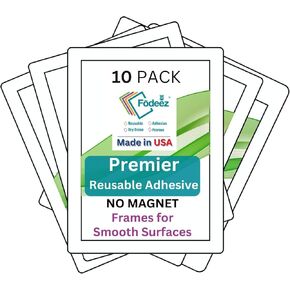 Frames - Reusable Document Holders for Smooth Surfaces - Stick, Display, and Dry Erase - 2x3, Primary Colors