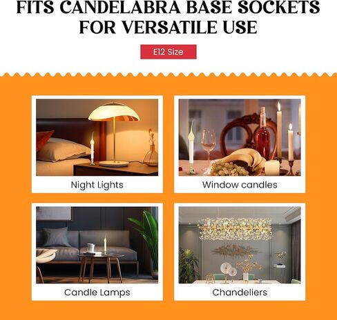 مصابيح إضاءة الشموع المطلية بالسيليكون بتصميم دولة من Creative Hobbies® (عبوة من 10 مصابيح) ~ 5 واط من السيليكون المتلألئ، توهج ذهبي in Kuwait