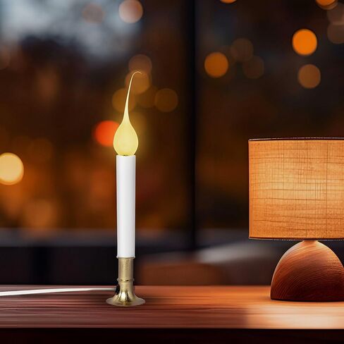 مصابيح إضاءة الشموع المطلية بالسيليكون بتصميم دولة من Creative Hobbies® (عبوة من 10 مصابيح) ~ 5 واط من السيليكون المتلألئ، توهج ذهبي in Kuwait