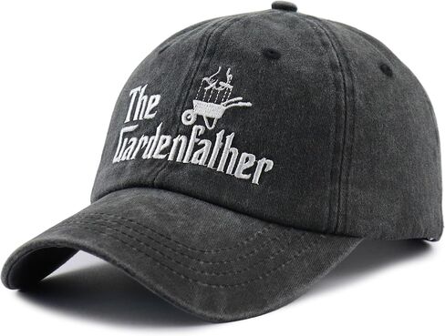 The Garden Father Hat for Men, Funny Adjustable Cotton Embroidered Gardeners Dad Baseball Cap in Saudi Arabia