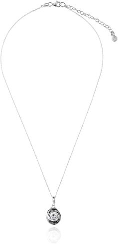 Jean Rachel Jewelry 925 Sterling Silver Necklace for Women - Wire Wrap with Get Met Cubic Zirconia Vintage Design - Hypoallergenic ، Lead & Nickel Free - Artisan Handcrained Dettion Necklace in Kuwait