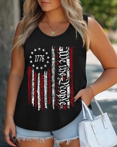 بالإضافة إلى حجم القمصان الأمريكية العلم الأمريكي النساء في الرابع من يوليو قمم دبابات القمصان الوطنية الولايات المتحدة الأمريكية المحملات الرسومية غير الرسمية بالإضافة إلى قمم الحجم in Kuwait