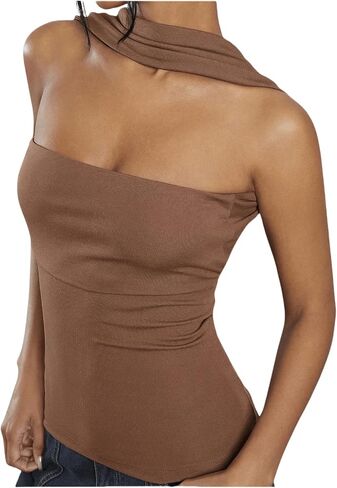 QJQ Women's Strapless Halter Tube Tops Sexy Casual Backless Going Out Top 2025 Summer Y2K Club Outfits in Saudi Arabia