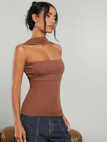 QJQ Women's Strapless Halter Tube Tops Sexy Casual Backless Going Out Top 2025 Summer Y2K Club Outfits in Saudi Arabia
