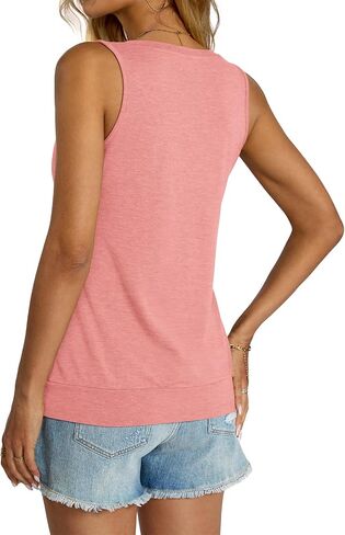 Womens v Deck Tank Tops Slicfiveed Sladed Hend قمصان فضفاضة ملابس صيفية الملابس 2025 in Kuwait