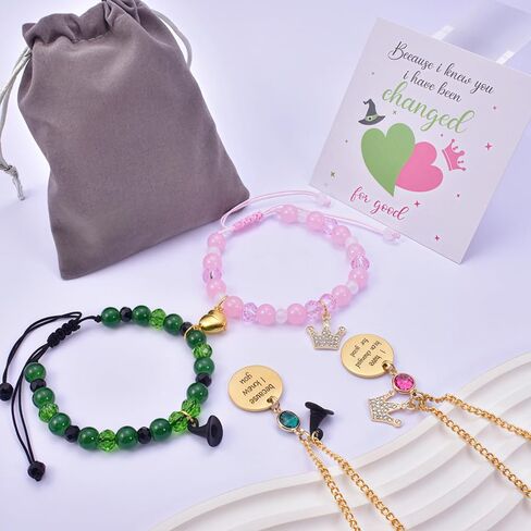 Friendship Bracelets Elphaba Galinda Accessories - Gold Crown Witch Merch Bff Matching Bracelet - Jewelry Gifts for Best friends Couples Fans Party Dress in Kuwait