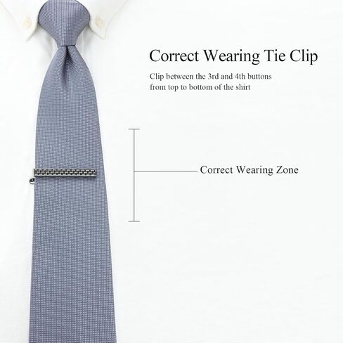 Tie Clips for Men Gold Silver Gun Black, TAIGRAMA Tie Bar and Tie Pin Carbon Fiber for Regular Ties and Skinny Ties, Unique Tie Clip Tie Clasp Suitable for Wedding Anniversary Business and Best Gift in Kuwait