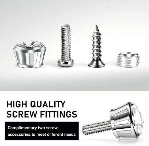 4 PCS مسامير سيارة ، مجموعة الترباس لوحة رخصة الماس ، لوحة ترخيص الألومنيوم مع مراكز الراينستون ، مناسبة لمعظم السيارات (الوردي) in Kuwait