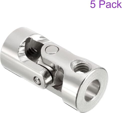 DMiotech 2 Pack 3mm to 4mm Inner Dia Rotatable Universal Steering Shaft U Joint Coupler L23 x D9 Coupler Connector W Screw for 3D Printer, CNC Machine in Saudi Arabia