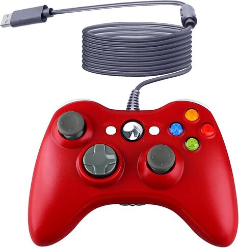 OSTENT Wired Controller Gamepad for Microsoft Xbox 360 Console PC Computer Video Game Color Black in Saudi Arabia