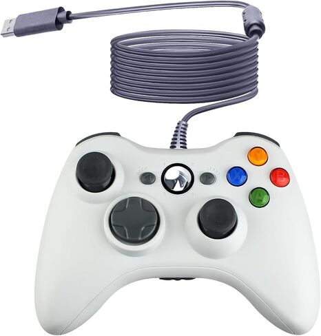 OSTENT Wired Controller Gamepad for Microsoft Xbox 360 Console PC Computer Video Game Color Black in Saudi Arabia