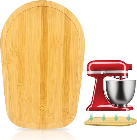 Bamboo Mixer Slider Compatible with Kitchen aid Bowl Lift 5-8 Qt Stand Mixer - Kitchen Countertop Storage Mover Sliding Caddy for Kitchen Aid 5-8 Qt Mixer, Mixer Appliance Moving Tray in Saudi Arabia