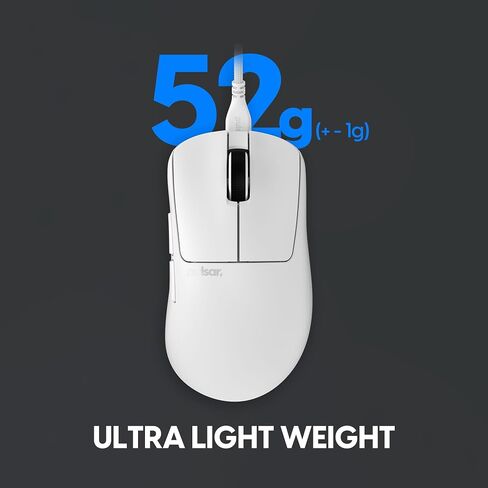 Pulsar Gaming Gears - Xlite V2 Retro Edition Wireless Ultralight (59 جم) ماوس ألعاب عالي الأداء وخفيف للغاية وسريع ومريح 2.4 جيجا هرتز 1 مللي ثانية 20000 نقطة في البوصة مستشعر بصري PAW3370 (متوسط، لاسلكي، رمادي) in Kuwait