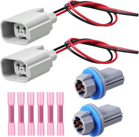 2 Pcs Rear License Plate Light Lamp Bulb Socket Connector Wiring Pigtail Harness Kit Fit for F-150 2004-2021 Ranger 1998-2011 Explorer 2006-2010 F81Z-13411-AA AL8Z-13411-B in Saudi Arabia