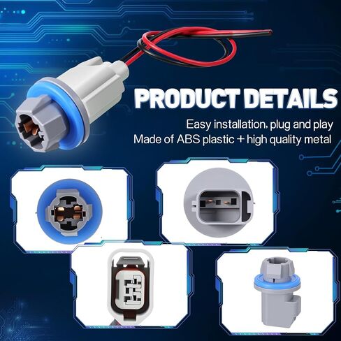 2 Pcs Rear License Plate Light Lamp Bulb Socket Connector Wiring Pigtail Harness Kit Fit for F-150 2004-2021 Ranger 1998-2011 Explorer 2006-2010 F81Z-13411-AA AL8Z-13411-B in Saudi Arabia