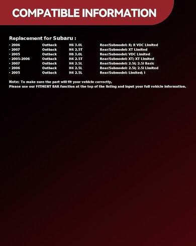 Rear Struts and Shocks Complete Assembly Replacement for Outback 2005-2007, Struts with Coil Spring Shocks Absorber 272567 * 2 2 PCS in Saudi Arabia