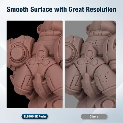 ELEGOO Standard LCD 3D Printer Resin, Fast UV-Curing 3D 405nm UV Resin Photopolymer Resin for High Precision Rapid LCD 3D Printing Black 1000G in Kuwait